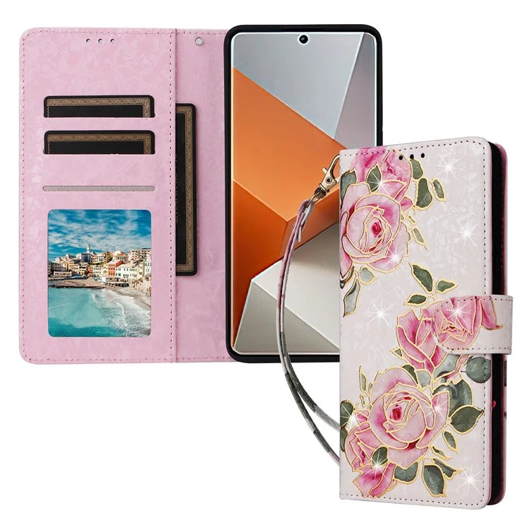 For Xiaomi Redmi Note 13 Pro+ 5G Case Leather Lacquered Phone Cover RFID Blocking