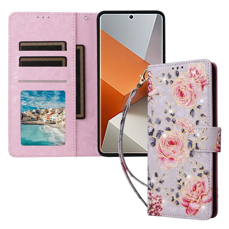 For Xiaomi Redmi Note 13 Pro+ 5G Case Leather Lacquered Phone Cover RFID Blocking