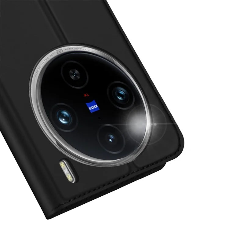 DUX DUCIS Skin Pro Series For vivo X100 Pro 5G Case Leather Flip Phone Cover with Card Holder