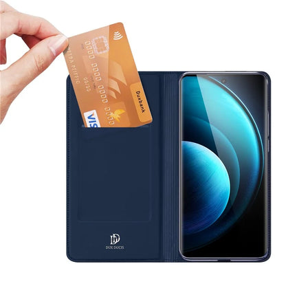 DUX DUCIS Skin Pro Series For vivo X100 Pro 5G Case Leather Flip Phone Cover with Card Holder