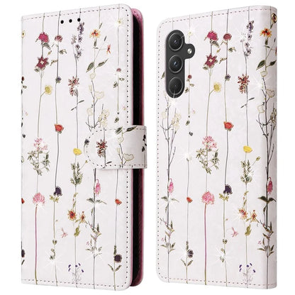 For Samsung Galaxy A55 5G Leather Case Lacquered Phone Cover with RFID Blocking Card Slots