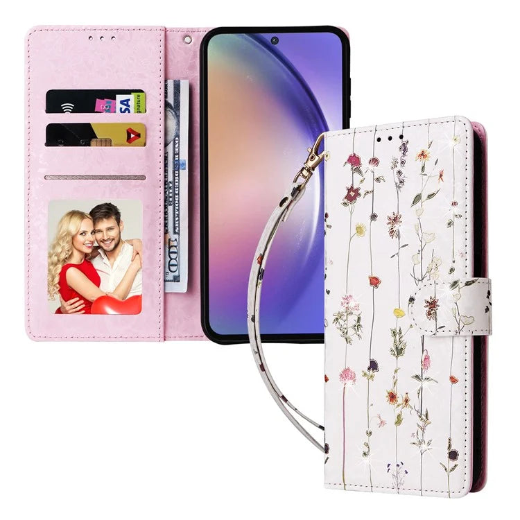 For Samsung Galaxy A55 5G Leather Case Lacquered Phone Cover with RFID Blocking Card Slots
