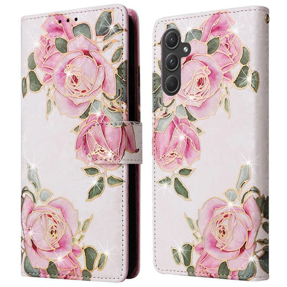 For Samsung Galaxy A55 5G Leather Case Lacquered Phone Cover with RFID Blocking Card Slots