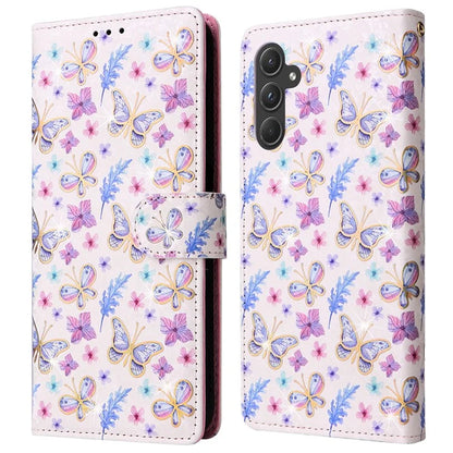 For Samsung Galaxy A55 5G Leather Case Lacquered Phone Cover with RFID Blocking Card Slots