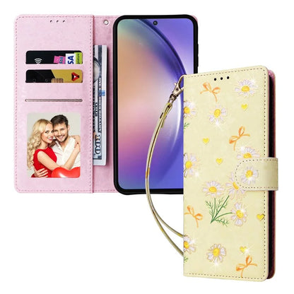 For Samsung Galaxy A55 5G Leather Case Lacquered Phone Cover with RFID Blocking Card Slots