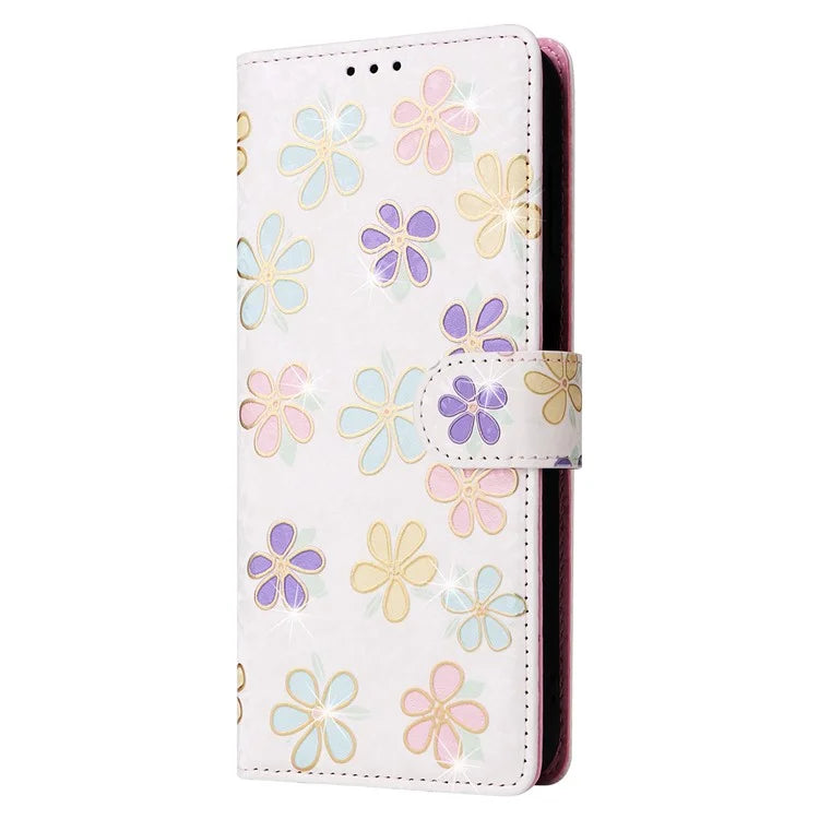 For Samsung Galaxy A55 5G Leather Case Lacquered Phone Cover with RFID Blocking Card Slots