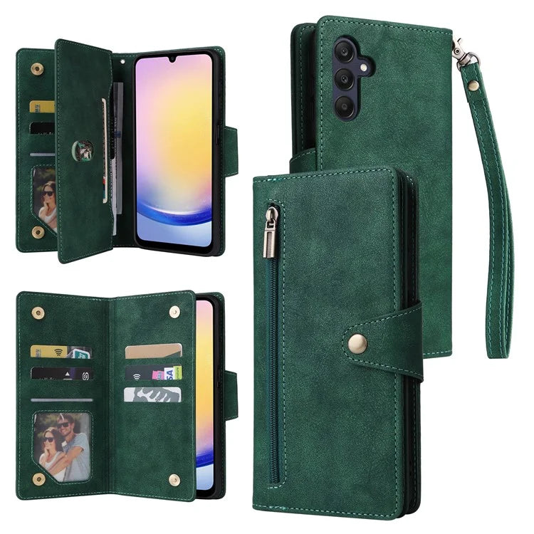 For Samsung Galaxy A25 5G (Global) (161.0 x 76.5 x 8.3mm) Case Rivet Decor Leather Cell Phone Cover