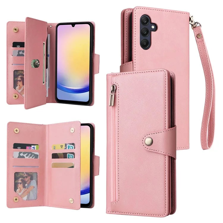 For Samsung Galaxy A25 5G (Global) (161.0 x 76.5 x 8.3mm) Case Rivet Decor Leather Cell Phone Cover
