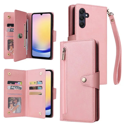 For Samsung Galaxy A25 5G (Global) (161.0 x 76.5 x 8.3mm) Case Rivet Decor Leather Cell Phone Cover