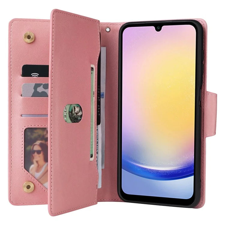 For Samsung Galaxy A25 5G (Global) (161.0 x 76.5 x 8.3mm) Case Rivet Decor Leather Cell Phone Cover