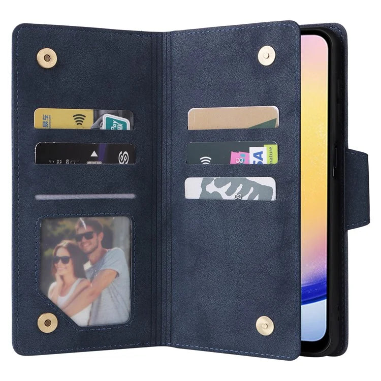 For Samsung Galaxy A25 5G (Global) (161.0 x 76.5 x 8.3mm) Case Rivet Decor Leather Cell Phone Cover