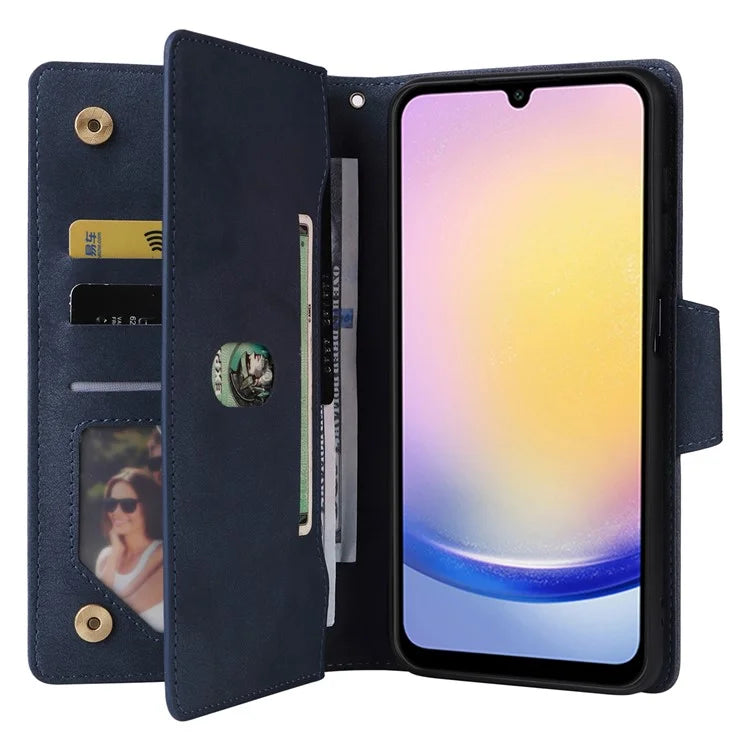 For Samsung Galaxy A25 5G (Global) (161.0 x 76.5 x 8.3mm) Case Rivet Decor Leather Cell Phone Cover