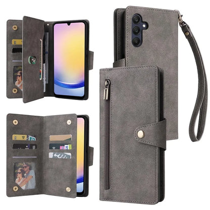 For Samsung Galaxy A25 5G (Global) (161.0 x 76.5 x 8.3mm) Case Rivet Decor Leather Cell Phone Cover