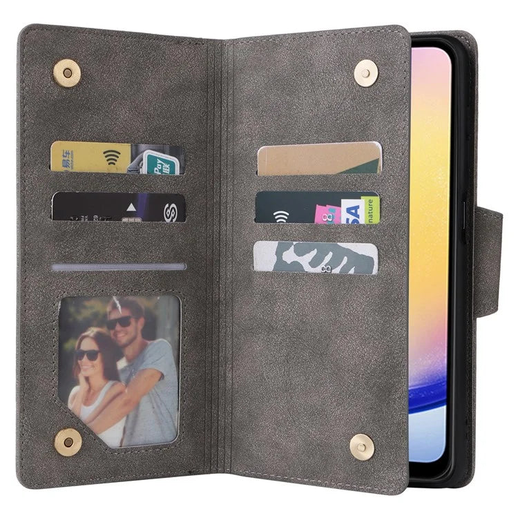 For Samsung Galaxy A25 5G (Global) (161.0 x 76.5 x 8.3mm) Case Rivet Decor Leather Cell Phone Cover