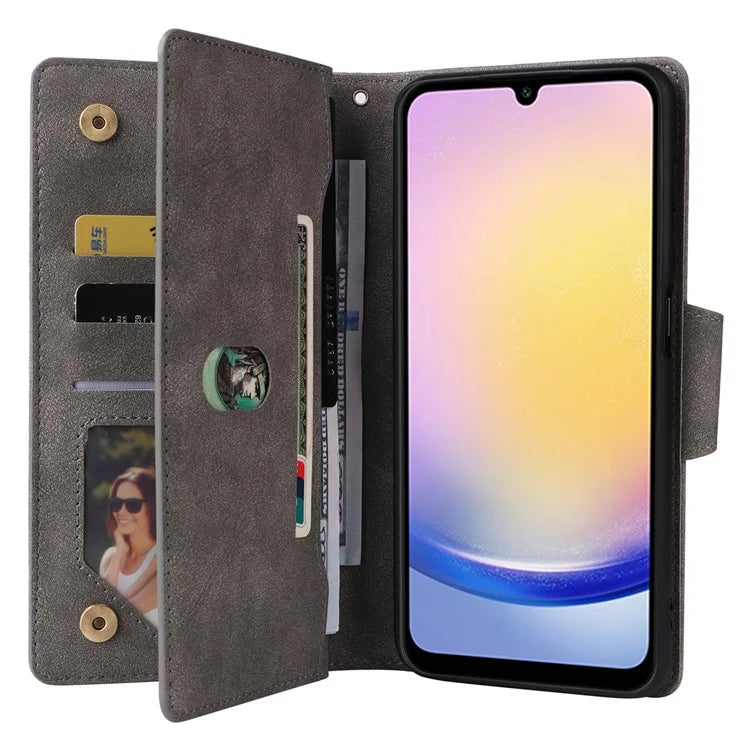 For Samsung Galaxy A25 5G (Global) (161.0 x 76.5 x 8.3mm) Case Rivet Decor Leather Cell Phone Cover
