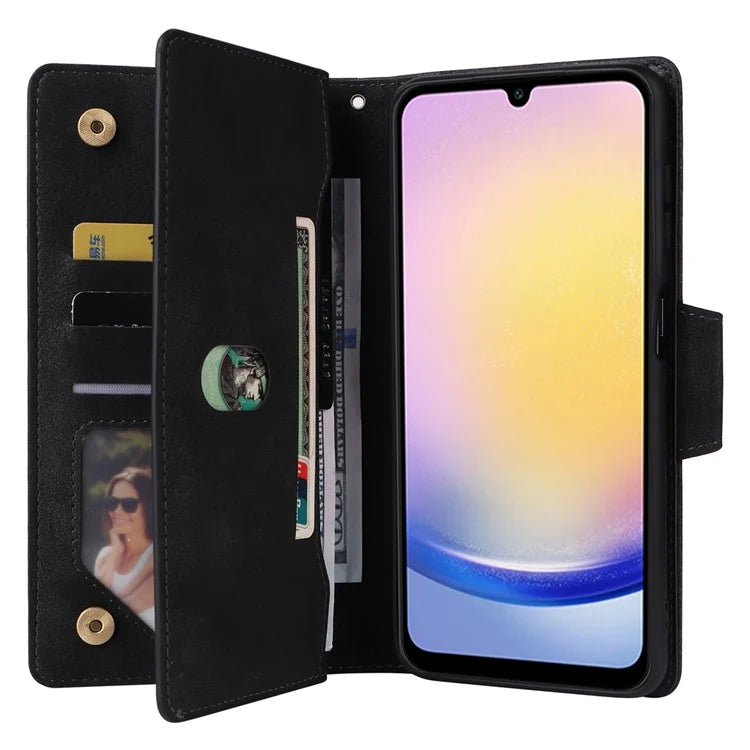For Samsung Galaxy A25 5G (Global) (161.0 x 76.5 x 8.3mm) Case Rivet Decor Leather Cell Phone Cover