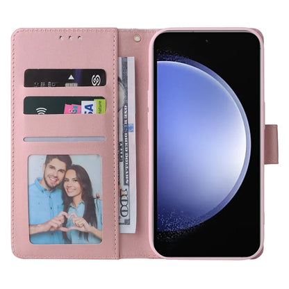 For Samsung Galaxy S23 FE Case Marble Pattern Lacquered Leather Phone Cover with Card Holder