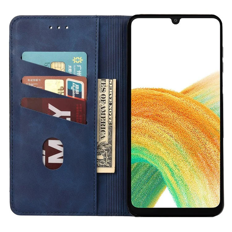 For Samsung Galaxy A05s 4G Case Skin-touch PU Leather Flip Stand View Phone Cover