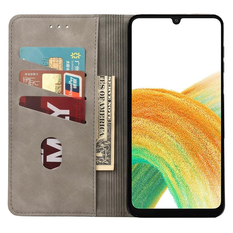 For Samsung Galaxy A05s 4G Case Skin-touch PU Leather Flip Stand View Phone Cover