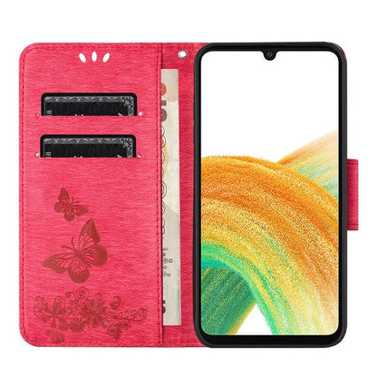 For Samsung Galaxy A05s 4G Case Folio PU Leather Butterflies Flower Phone Cover