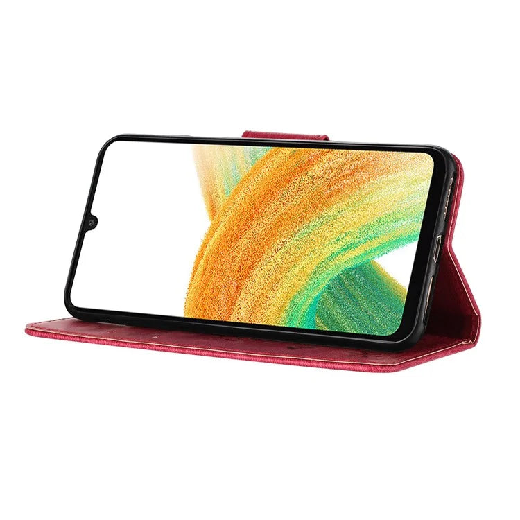 For Samsung Galaxy A05s 4G Case Folio PU Leather Butterflies Flower Phone Cover