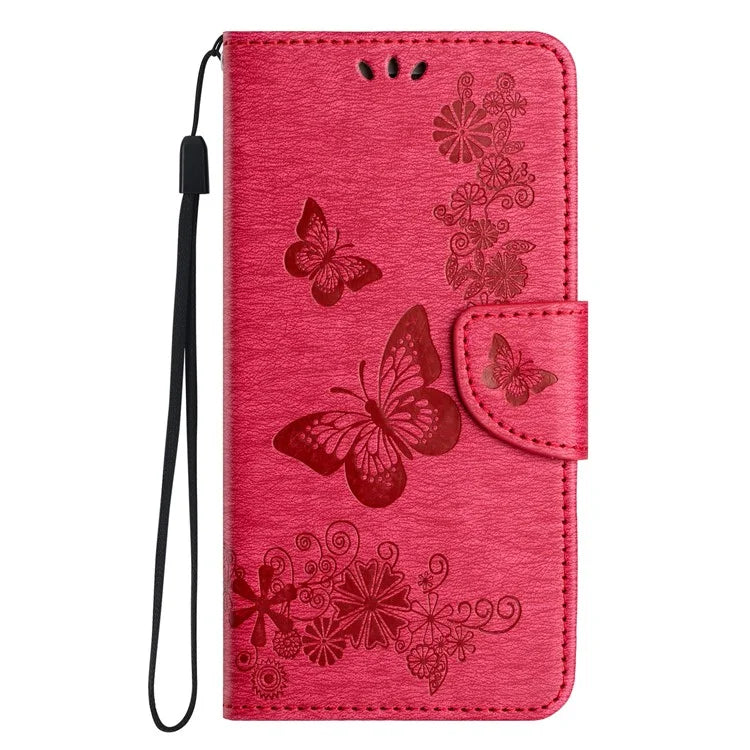 For Samsung Galaxy A05s 4G Case Folio PU Leather Butterflies Flower Phone Cover