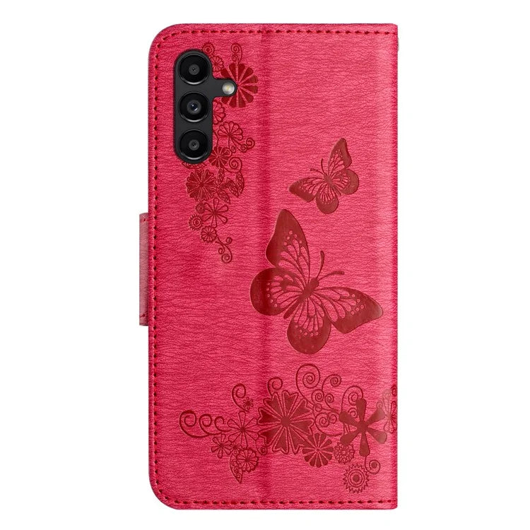 For Samsung Galaxy A05s 4G Case Folio PU Leather Butterflies Flower Phone Cover