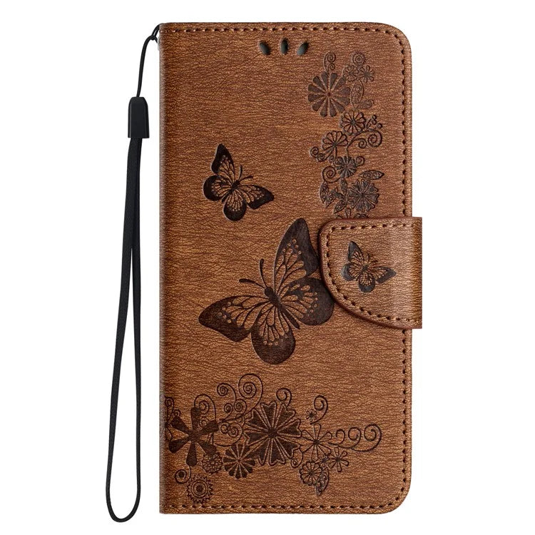 For Samsung Galaxy A05s 4G Case Folio PU Leather Butterflies Flower Phone Cover