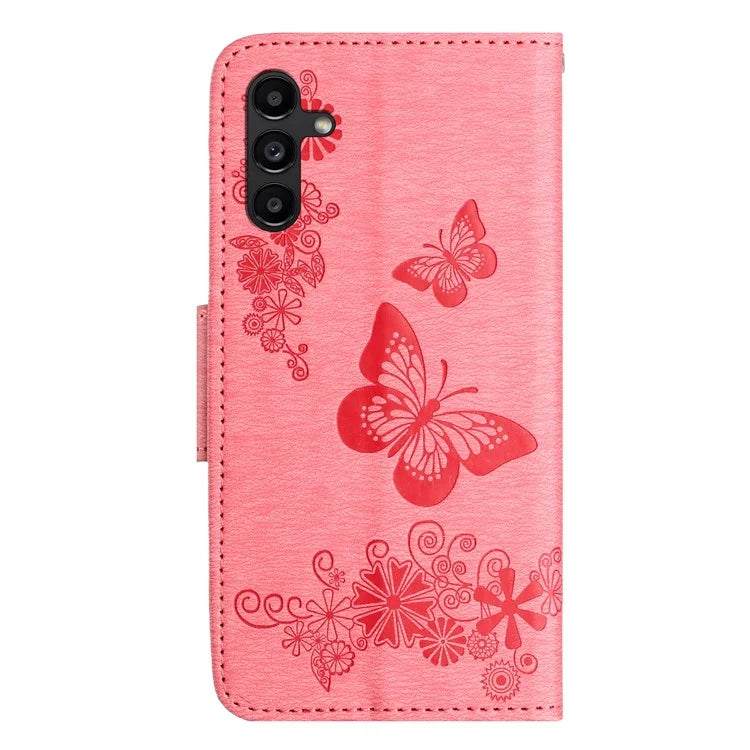 For Samsung Galaxy A05s 4G Case Folio PU Leather Butterflies Flower Phone Cover