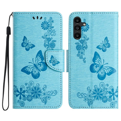 For Samsung Galaxy A05s 4G Case Folio PU Leather Butterflies Flower Phone Cover