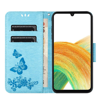 For Samsung Galaxy A05s 4G Case Folio PU Leather Butterflies Flower Phone Cover