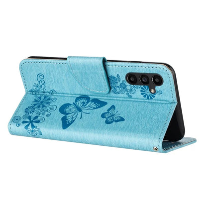 For Samsung Galaxy A05s 4G Case Folio PU Leather Butterflies Flower Phone Cover
