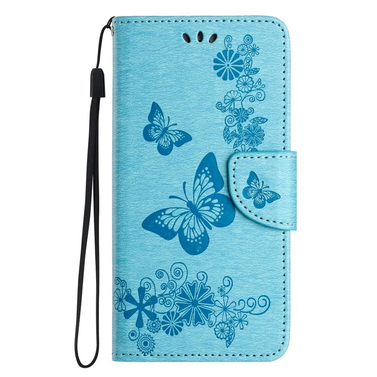 For Samsung Galaxy A05s 4G Case Folio PU Leather Butterflies Flower Phone Cover