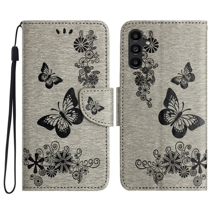 For Samsung Galaxy A05s 4G Case Folio PU Leather Butterflies Flower Phone Cover