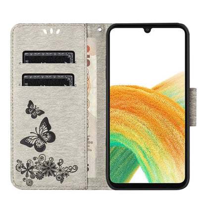 For Samsung Galaxy A05s 4G Case Folio PU Leather Butterflies Flower Phone Cover