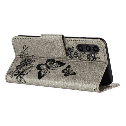 For Samsung Galaxy A05s 4G Case Folio PU Leather Butterflies Flower Phone Cover
