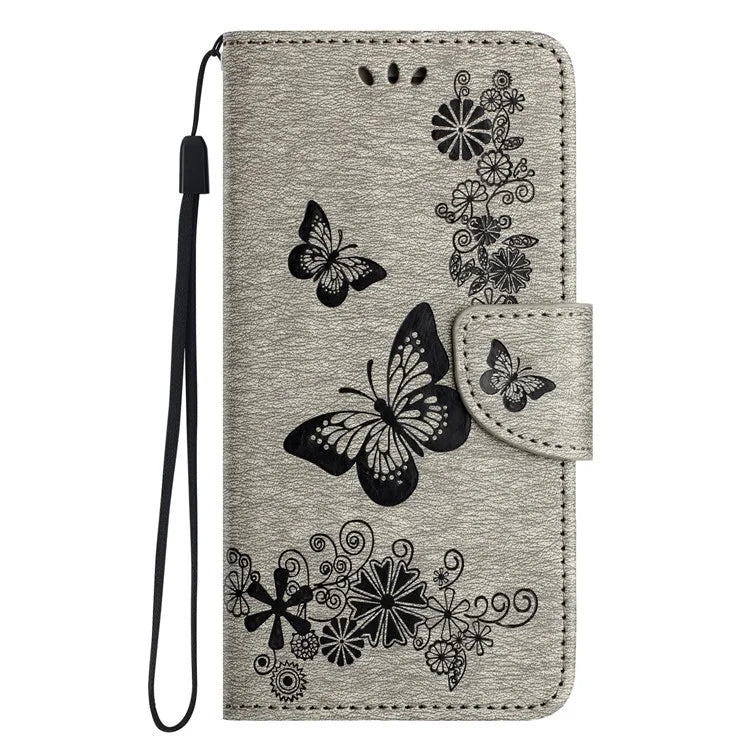 For Samsung Galaxy A05s 4G Case Folio PU Leather Butterflies Flower Phone Cover