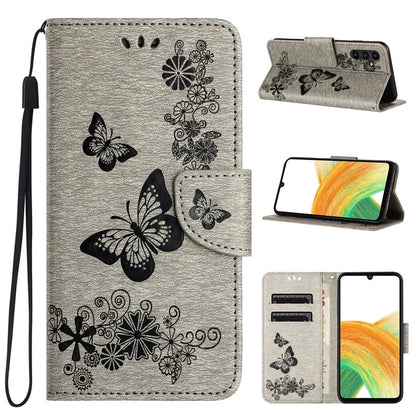 For Samsung Galaxy A05s 4G Case Folio PU Leather Butterflies Flower Phone Cover