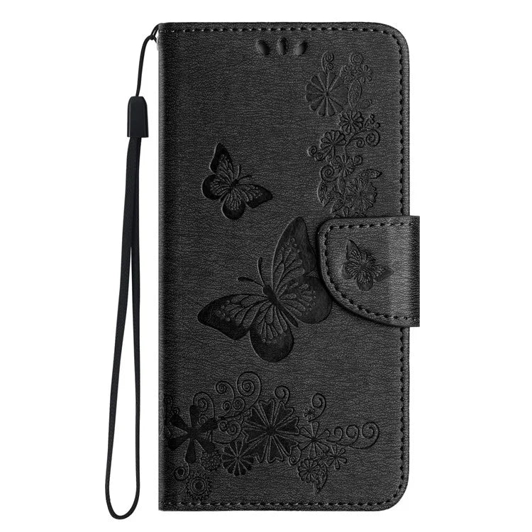 For Samsung Galaxy A05s 4G Case Folio PU Leather Butterflies Flower Phone Cover