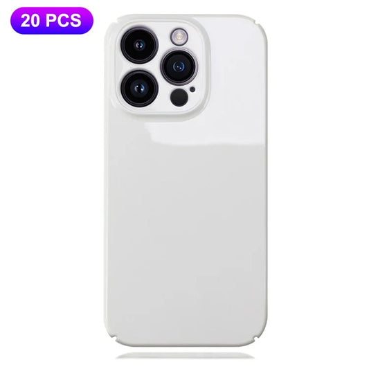 20Pcs / Pack For iPhone 14 Pro Max Heat Press Case 3D Sublimation Blank Glossy PC Cover