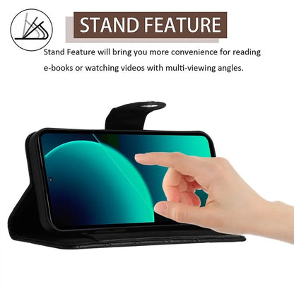 YB Imprinting Series-8 for Xiaomi 13T / 13T Pro Phone Case 7-Card Slots Leather Flip Cover