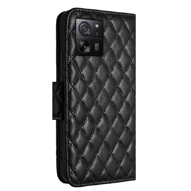 YB Imprinting Series-8 for Xiaomi 13T / 13T Pro Phone Case 7-Card Slots Leather Flip Cover