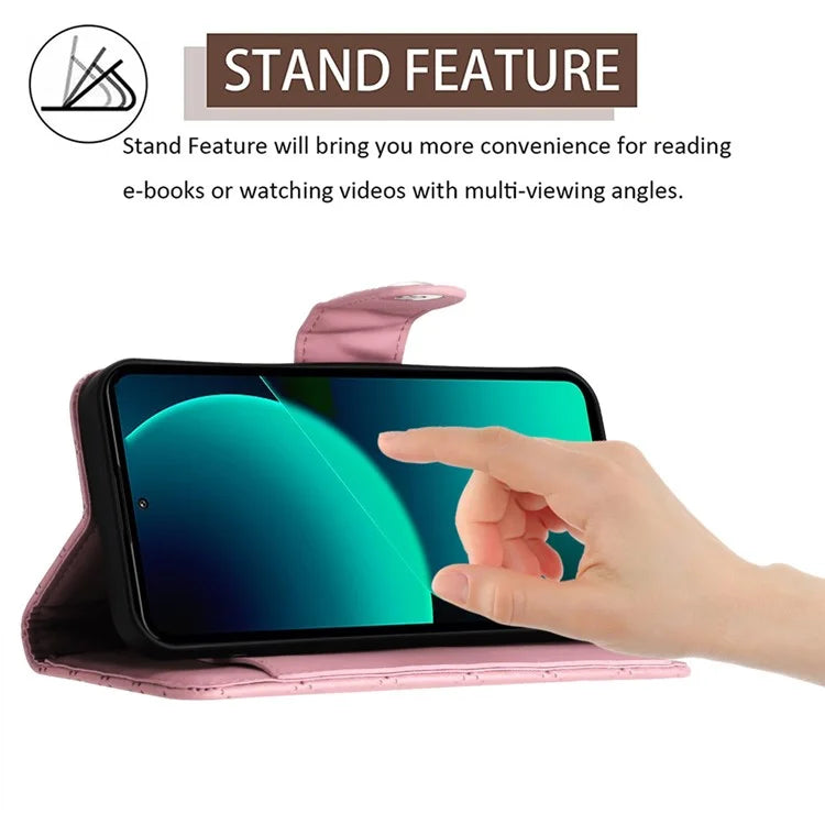 YB Imprinting Series-8 for Xiaomi 13T / 13T Pro Phone Case 7-Card Slots Leather Flip Cover