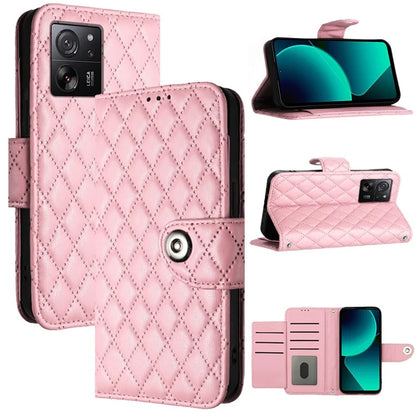YB Imprinting Series-8 for Xiaomi 13T / 13T Pro Phone Case 7-Card Slots Leather Flip Cover