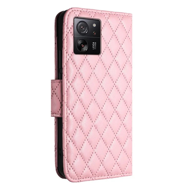 YB Imprinting Series-8 for Xiaomi 13T / 13T Pro Phone Case 7-Card Slots Leather Flip Cover