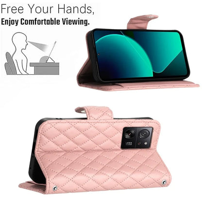 YB Imprinting Series-8 for Xiaomi 13T / 13T Pro Phone Case 7-Card Slots Leather Flip Cover