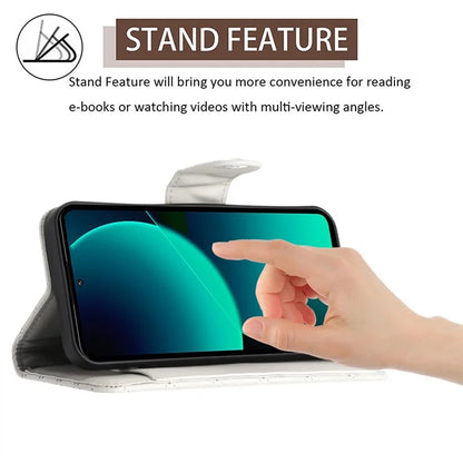 YB Imprinting Series-8 for Xiaomi 13T / 13T Pro Phone Case 7-Card Slots Leather Flip Cover