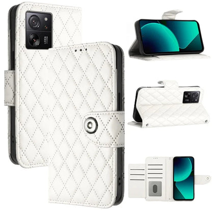YB Imprinting Series-8 for Xiaomi 13T / 13T Pro Phone Case 7-Card Slots Leather Flip Cover