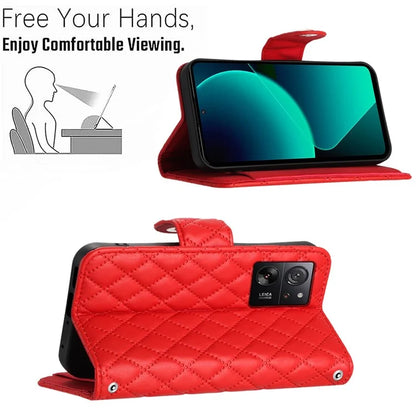YB Imprinting Series-8 for Xiaomi 13T / 13T Pro Phone Case 7-Card Slots Leather Flip Cover