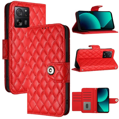YB Imprinting Series-8 for Xiaomi 13T / 13T Pro Phone Case 7-Card Slots Leather Flip Cover